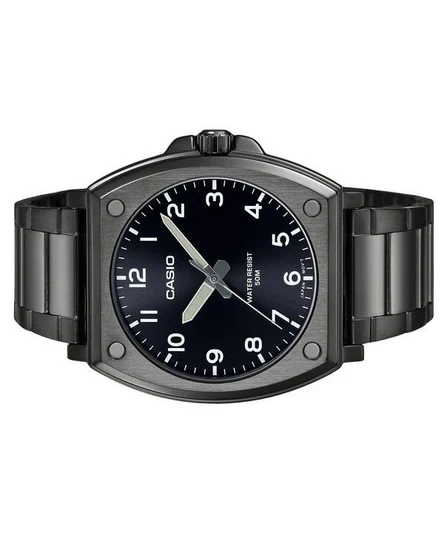 Casio Standard Analog Black Ion Plated Stainless Steel Black Dial Quartz MTP-E730B-1AV Men's Watch