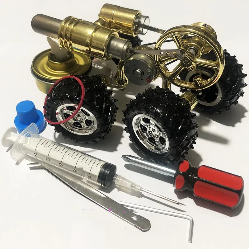 Stirling Engine Miniature Model External Combustion Power Car