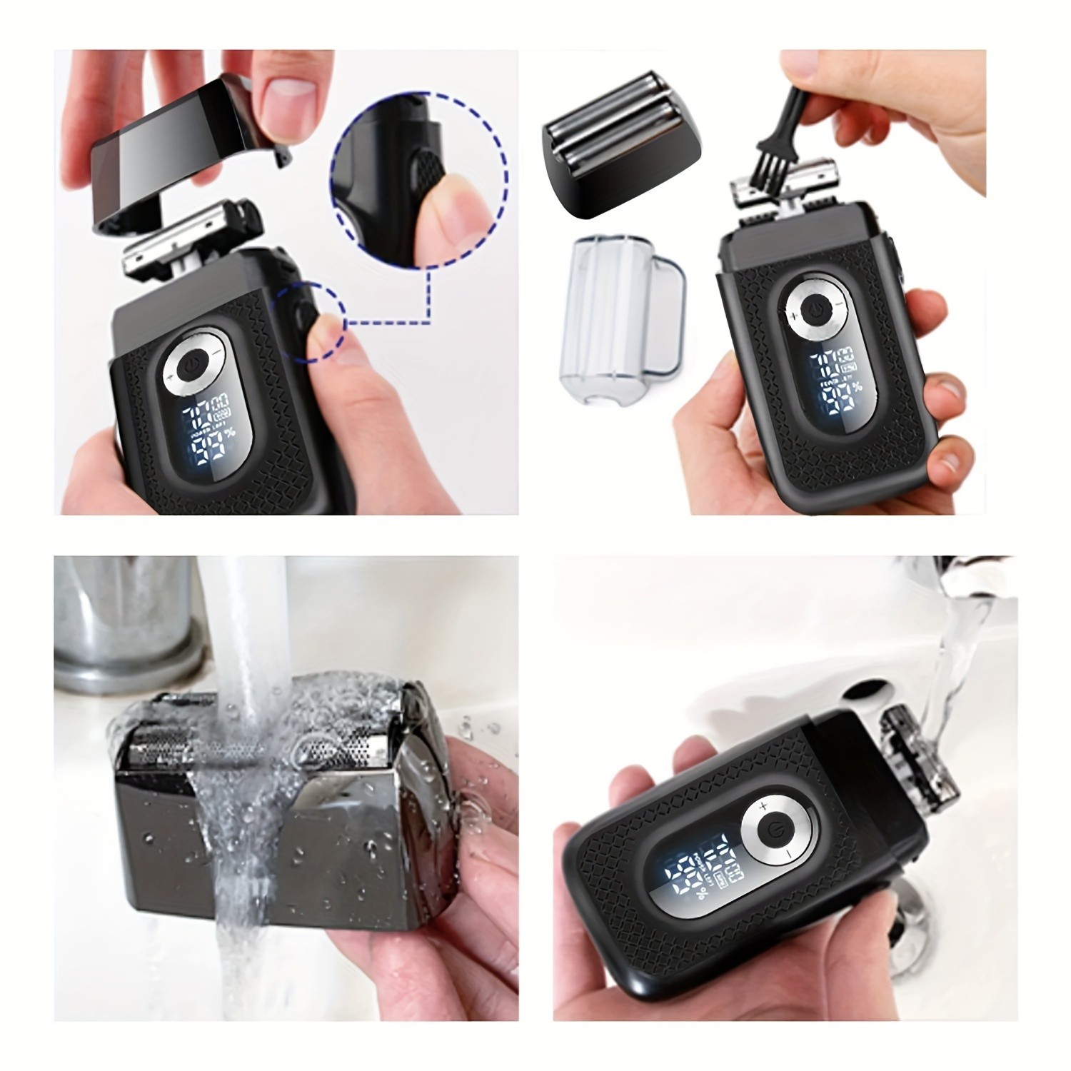 Aqwiopr Versatile 2-in-1 Shaver for Beard and Hair