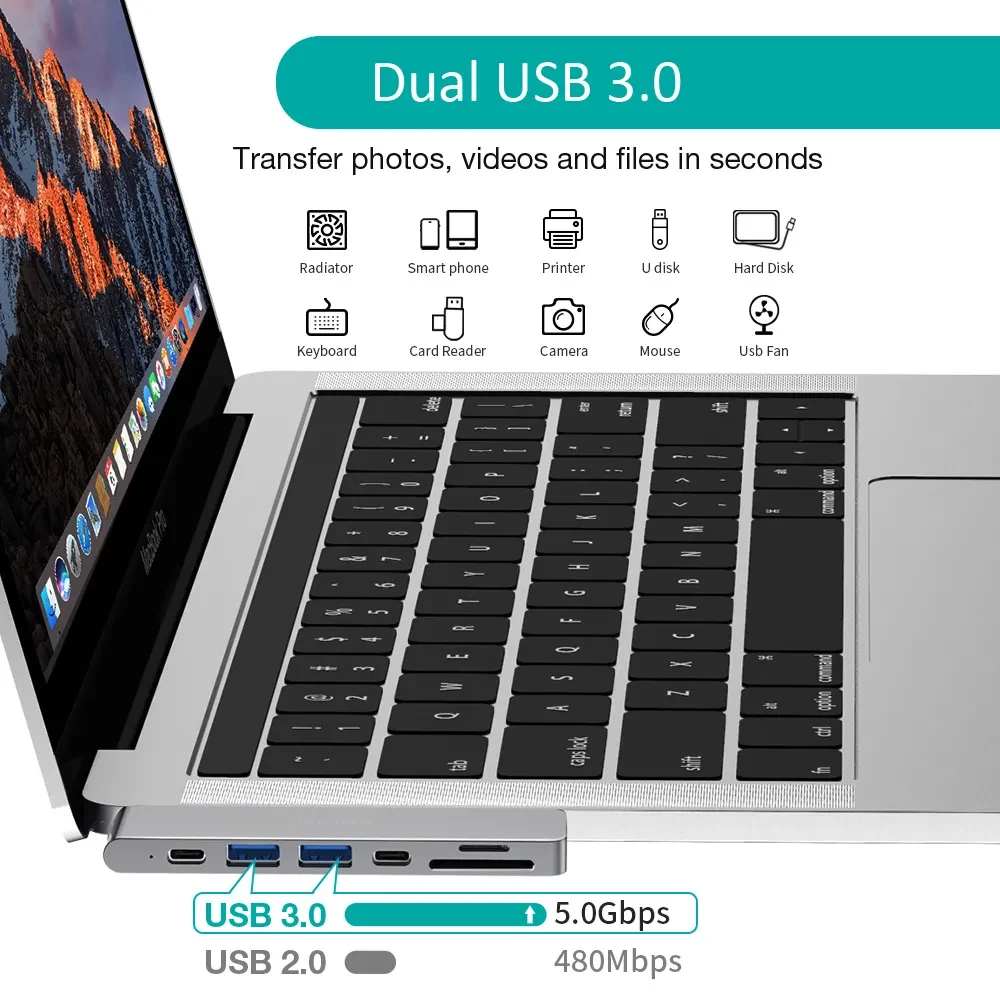 Type C Adapter SD/Micro SD Card Reader