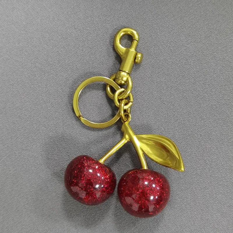 Cherry Crystal Stylish Keychain Creative Exquisite Car Key Ring