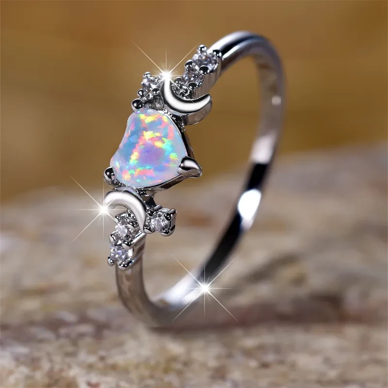 Celestial Heart Opal Ring