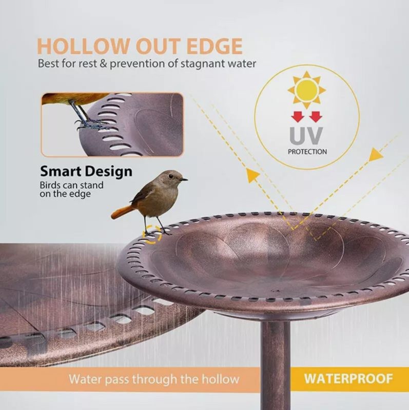 Bird baths Antique Style Decoration Standing