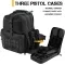 Tactical Range Backpack Bag, VOTAGOO Range Activity Bag For Handgun And Ammo, 3 Pistol Carrying Case For Hunting Shooting