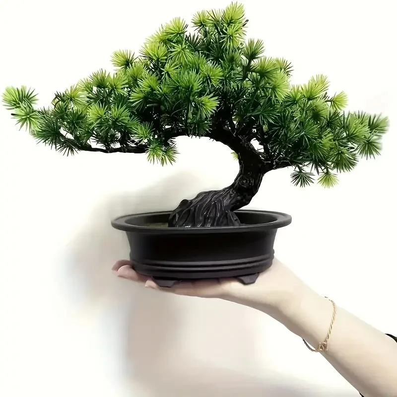 Get Well Faux Pine Bonsai Tree - Artificial Tabletop Greenery
