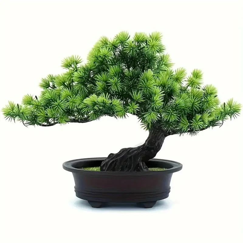 Get Well Faux Pine Bonsai Tree - Artificial Tabletop Greenery
