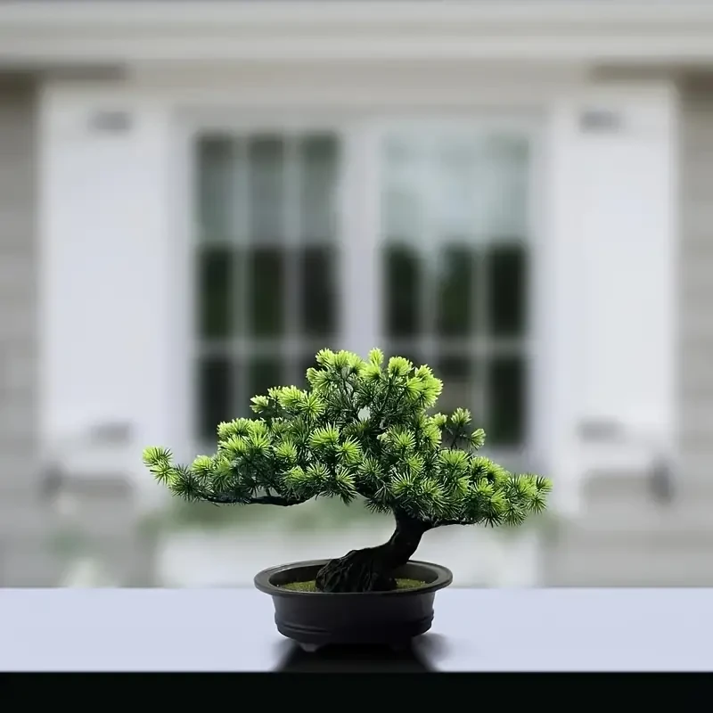 Get Well Faux Pine Bonsai Tree - Artificial Tabletop Greenery