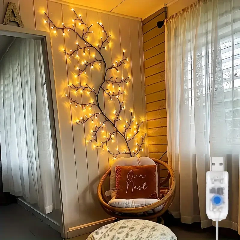 AMill 8-Pattern USB Vine Decorative Lights - 96 LED Branch Lights