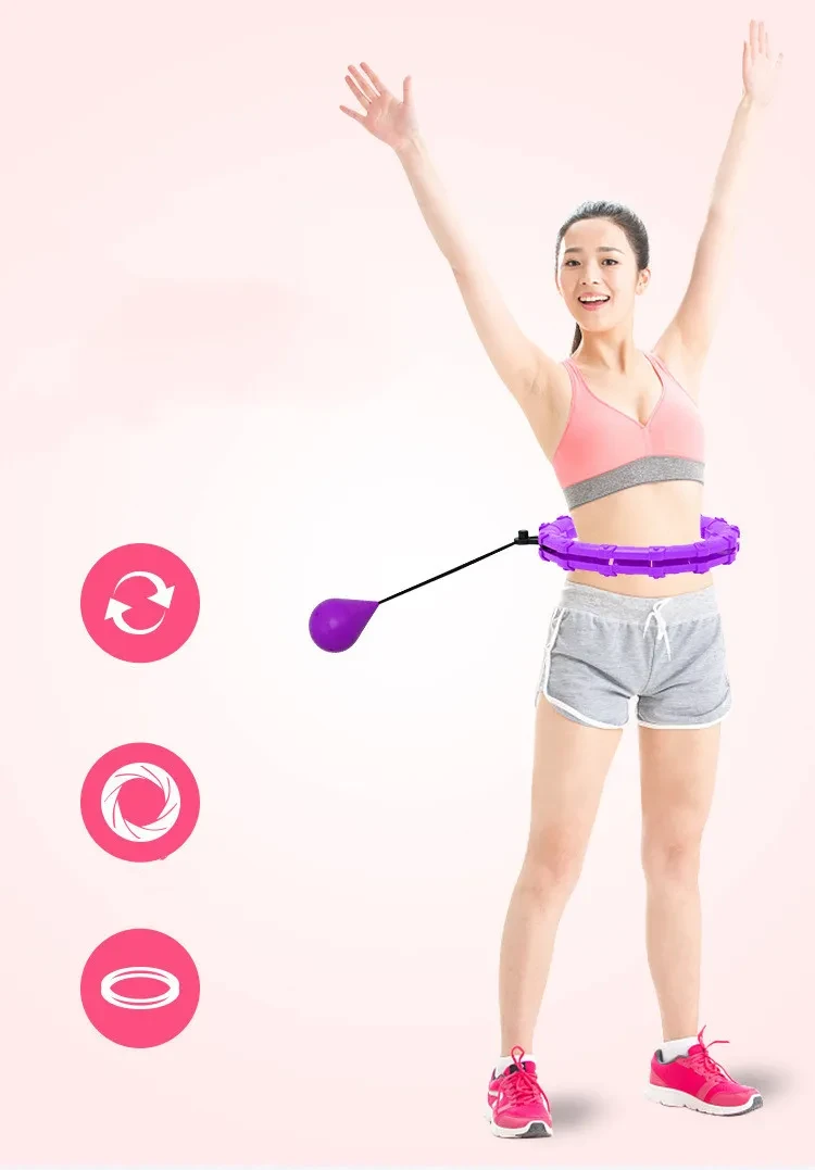 Fitness Ring Adjustable Sport Hoops Abdominal Thin Waist Exercise Detachable Massage Fitness Hoops Gym Home Training Weight Loss
