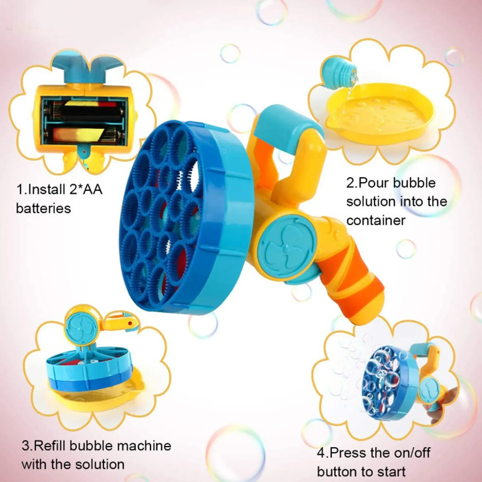 Bubble 2 In 1 Outdoor Party Atmosphere Conversion Automatic Electric Bubble Machine