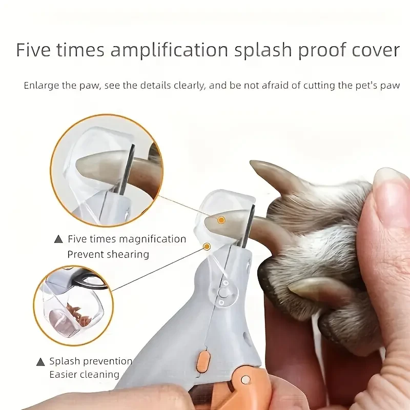 LED Pet Nail Clipper for Safe Dog and Cat Paw Grooming