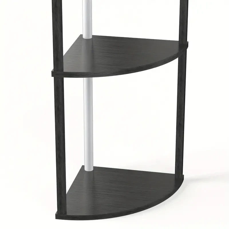 5-Tier Corner Shelf Bookcase with RGB LED Lights - Modern Standing Lamp