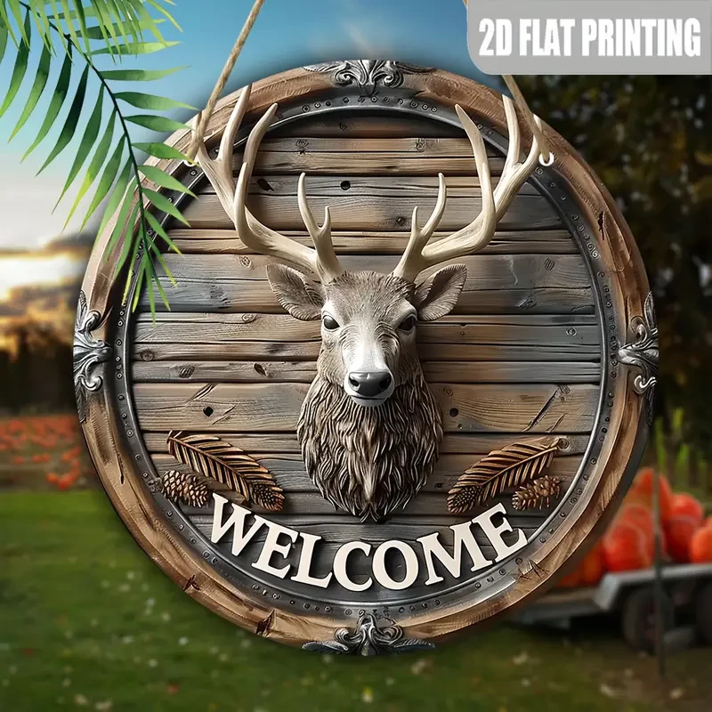 20.32cm X 20.32cm Round Wooden Wall Decor For Home, Garage