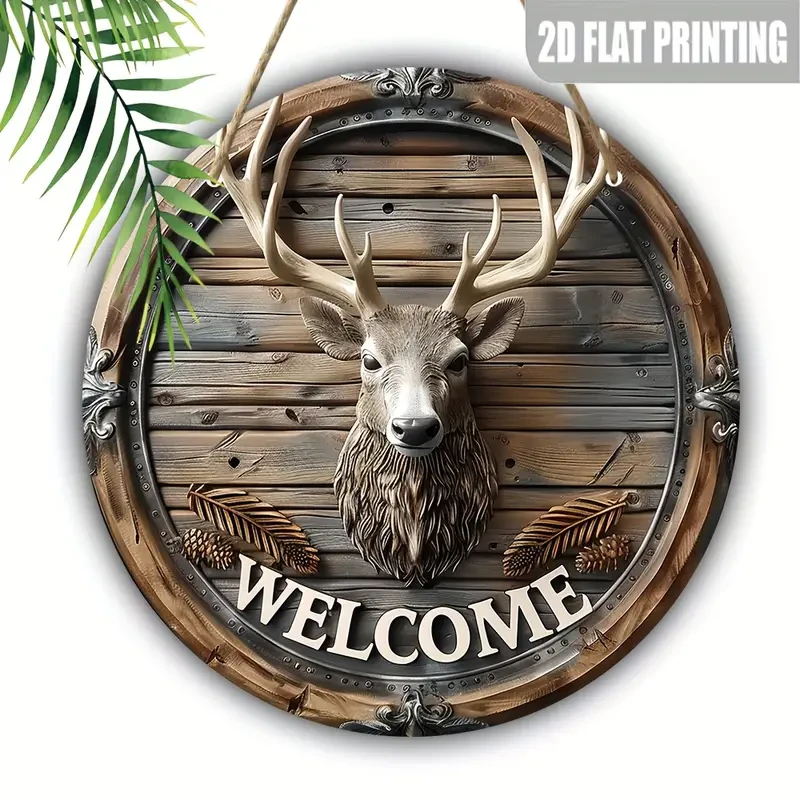 20.32cm X 20.32cm Round Wooden Wall Decor For Home, Garage