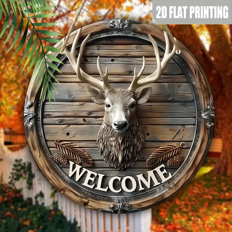 20.32cm X 20.32cm Round Wooden Wall Decor For Home, Garage