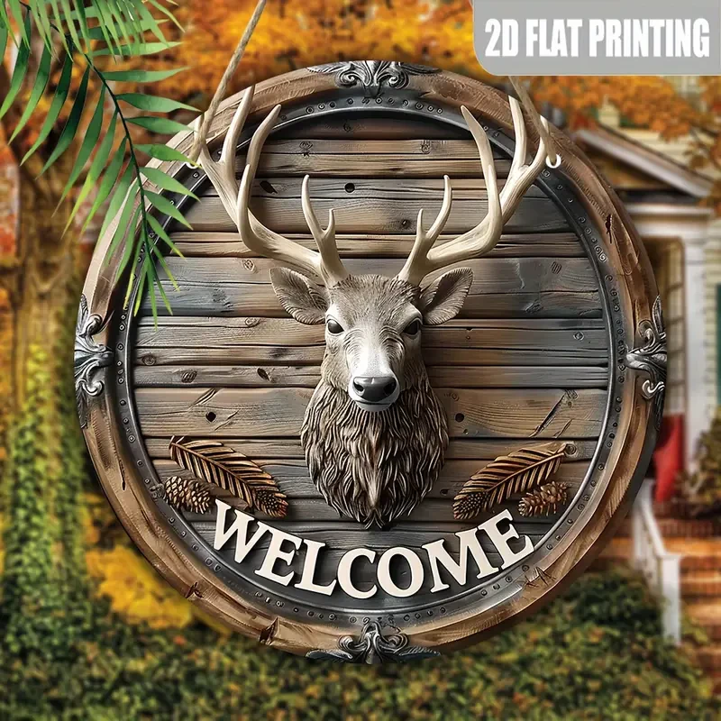 20.32cm X 20.32cm Round Wooden Wall Decor For Home, Garage