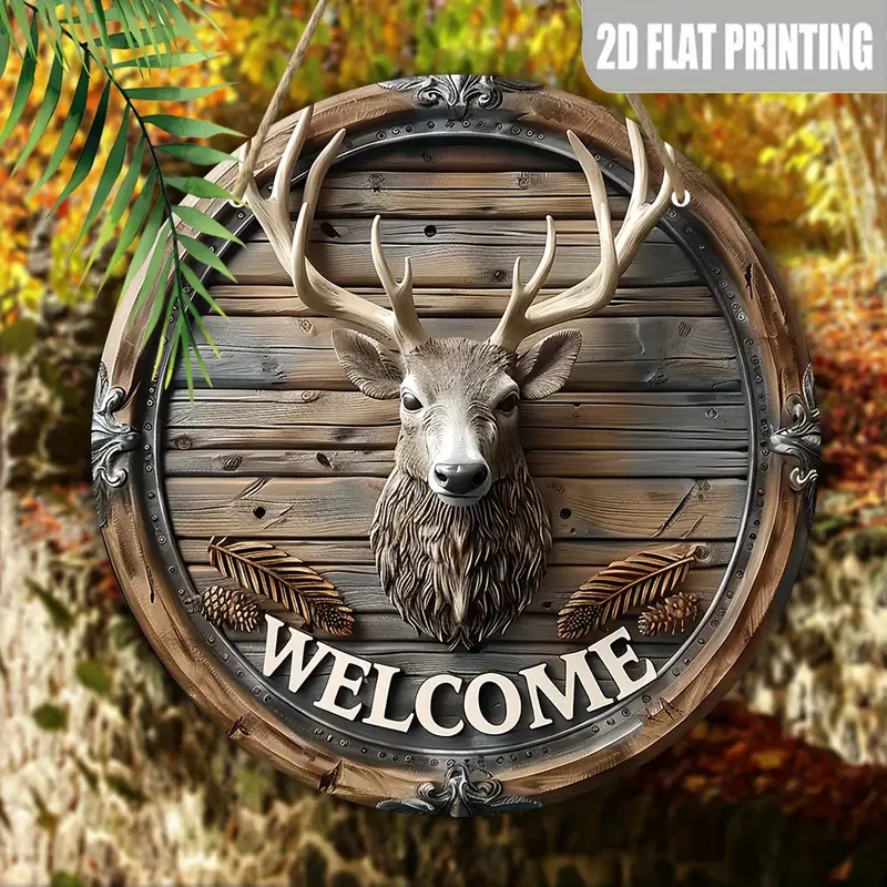 20.32cm X 20.32cm Round Wooden Wall Decor For Home, Garage