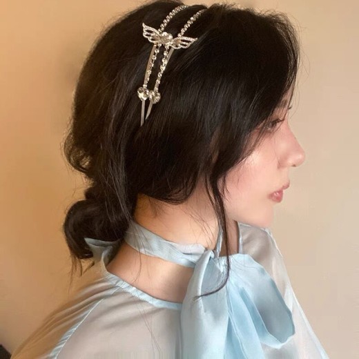 Hollow Butterfly Rhinestone Headband Fairy