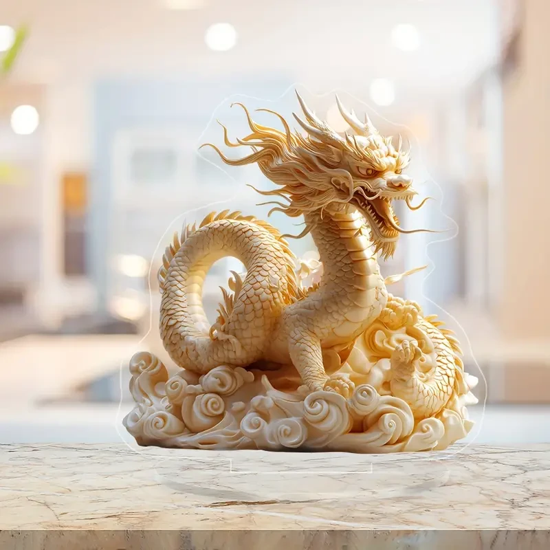 1pc, Classic Acrylic Dragon Catcher Desk Stand