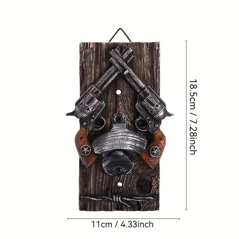 1pc, Unique Double Gun Bottle Opener Pendant
