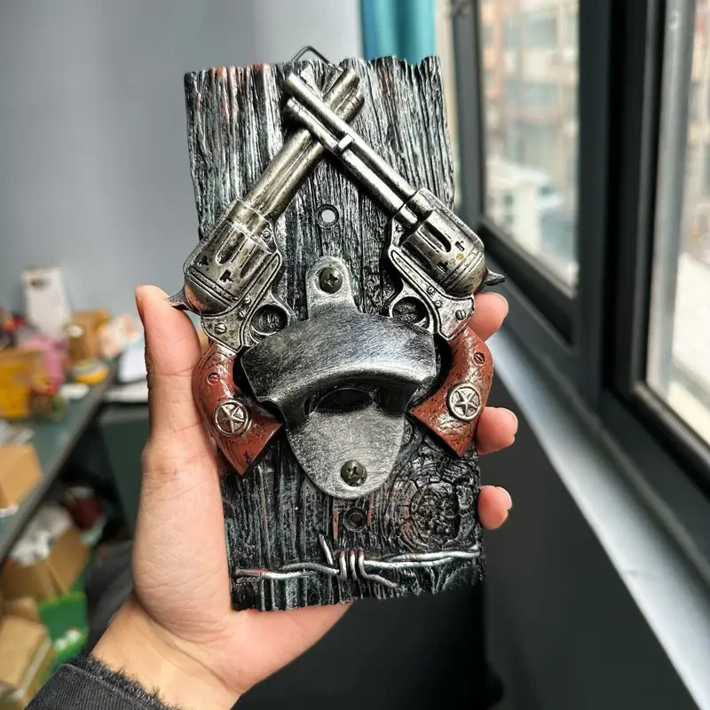 1pc, Unique Double Gun Bottle Opener Pendant