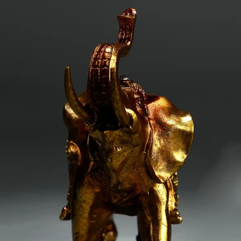 1pc Vintage Resin Elephant Statue