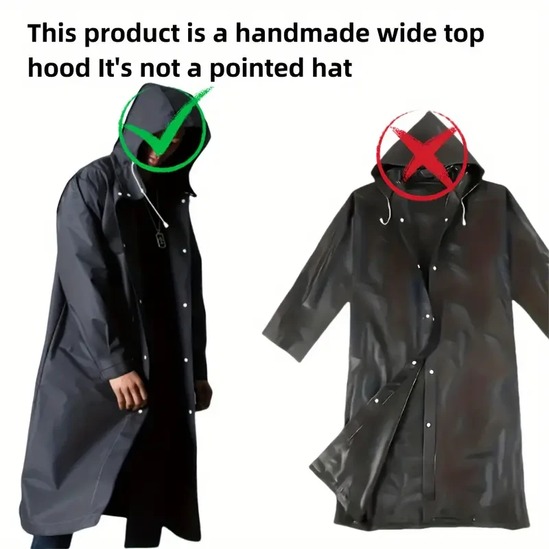 Thick Waterproof Hooded Raincoat
