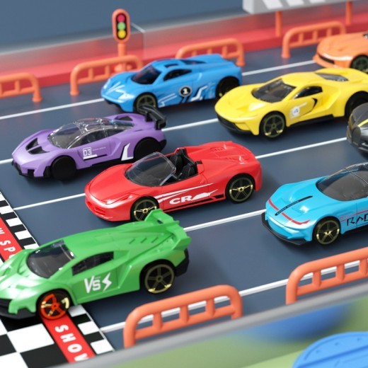 Children's Tire Track Parking Lot Education Baby Alloy Car Toy Gift