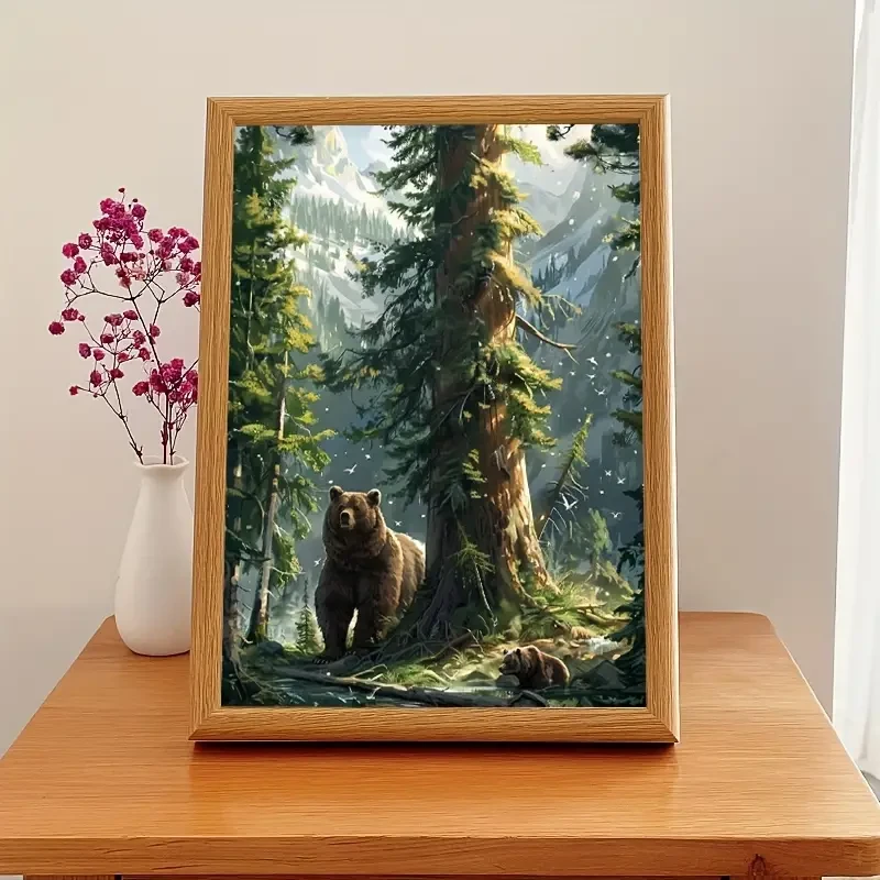 1pc 5D Diamond Painting Kit - Forest Bear Pattern