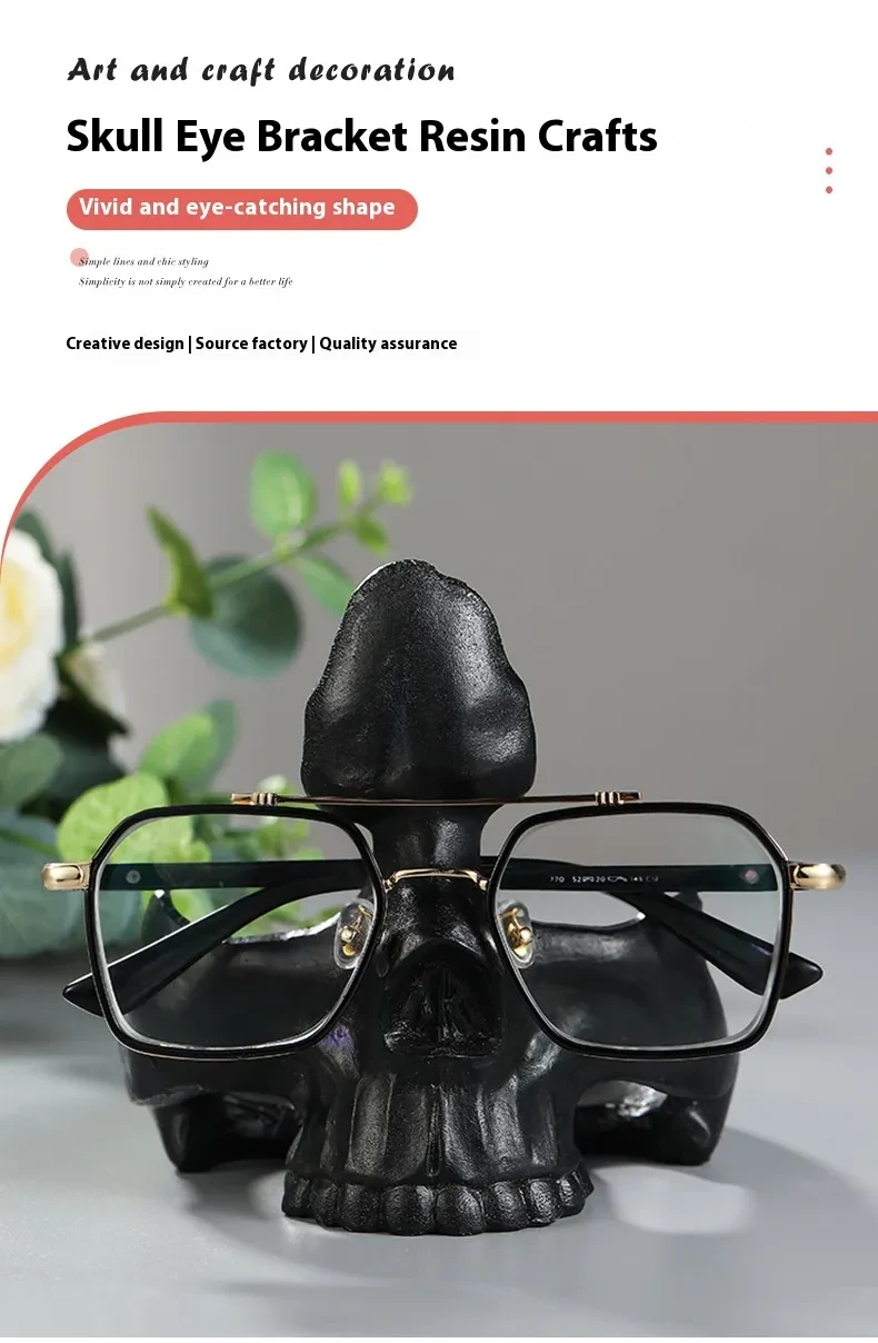 Creative Eyeglass Frame Skull Decoration Spectacles Store Decorative Bracket