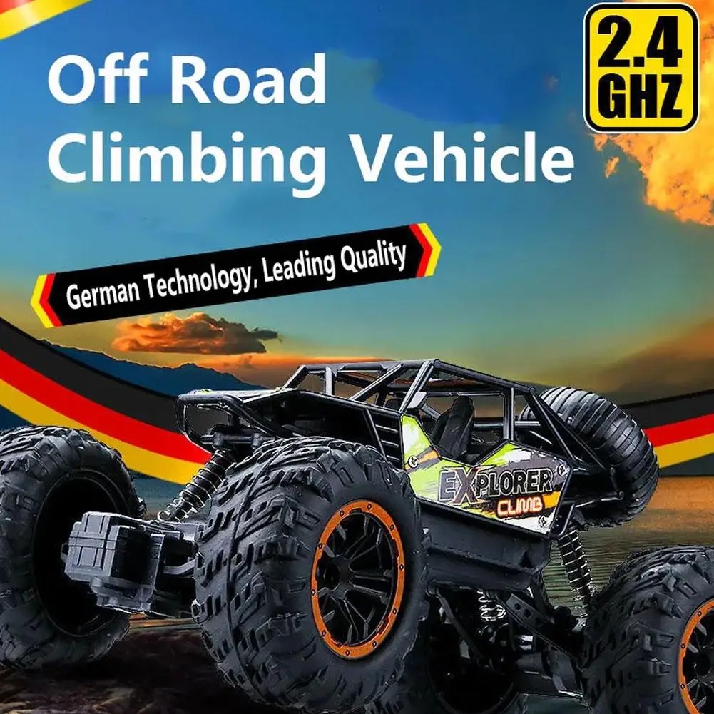 1:16 4WD RC Car with LED Lights  Off-Road Radio Remote Control Buggy Truck