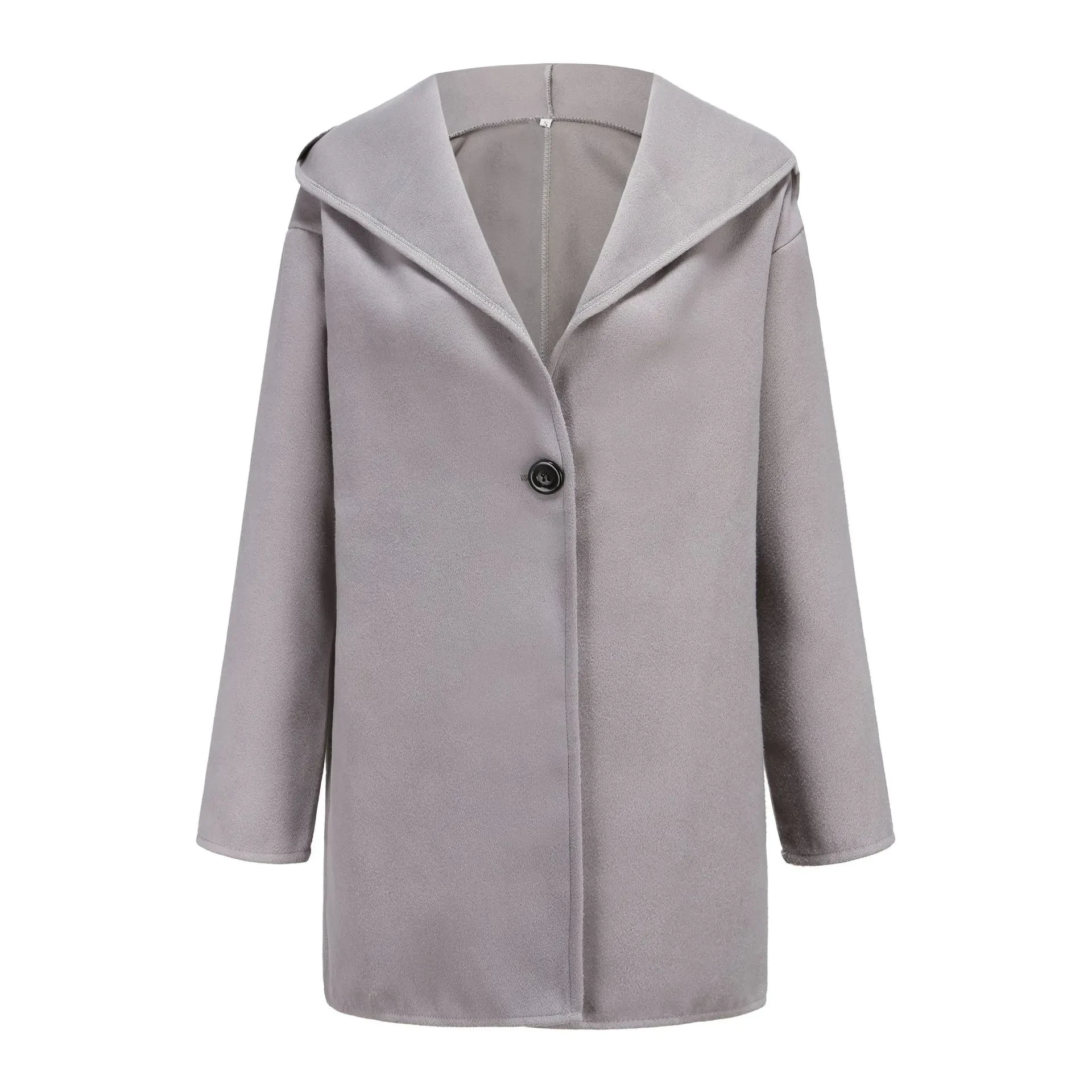 Trendy Clothes Multi-color Round Neck Loose Sweater Woolen Coat