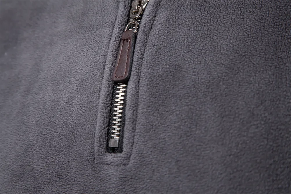 Stand-collar Zippered Sweatshirt With Fleece Winter Casual Pullover Top
