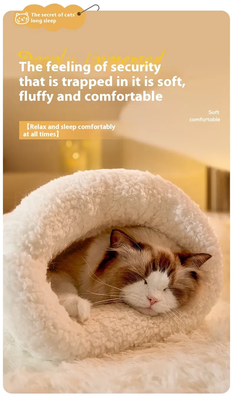 Sleeping Bag Warm Closed Pocket Cat Nest