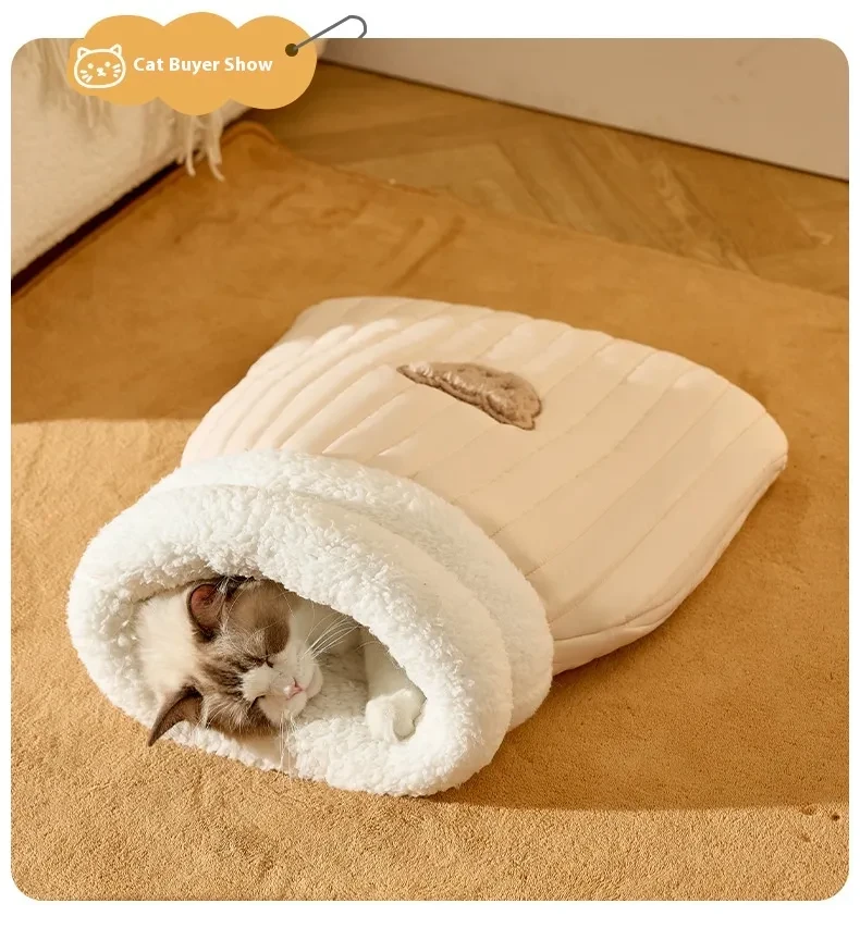 Sleeping Bag Warm Closed Pocket Cat Nest