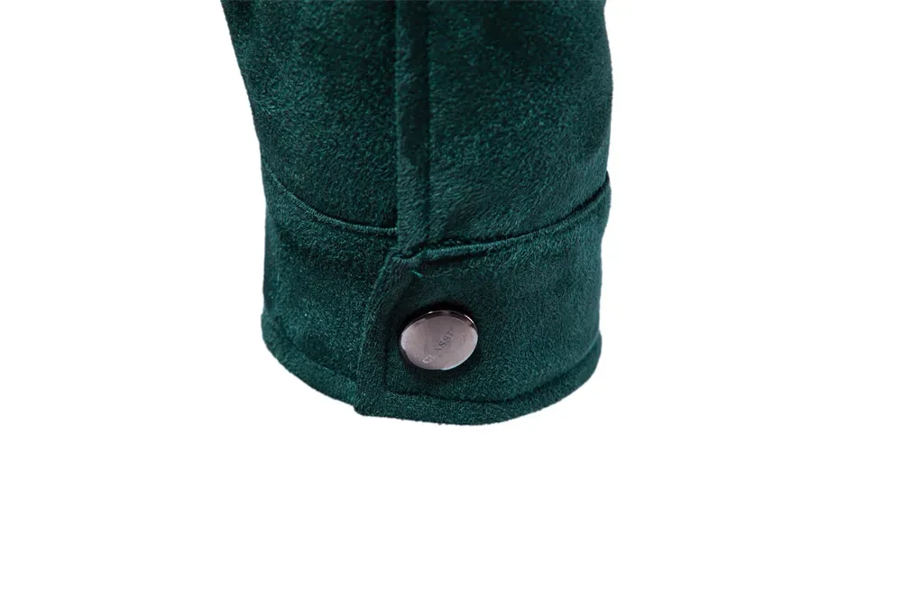 Men's Fashion Suede Lapel Zipper Jacket
