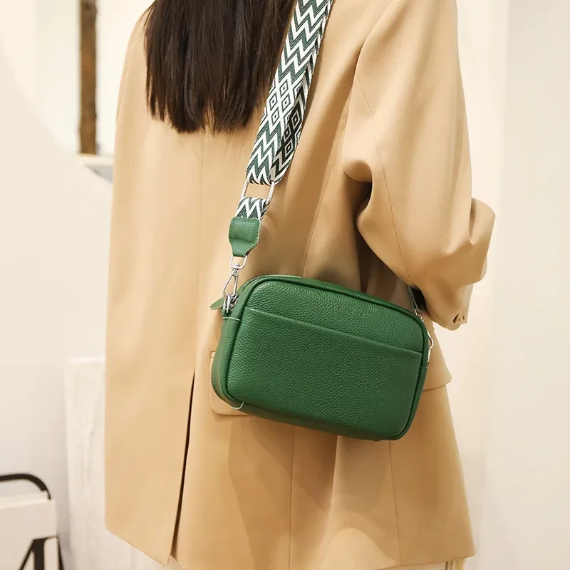 Rhombus-Embroidered Small Square Crossbody Bag with Wide Shoulder Strap Stylish Fashion Shoulder Bag for Women