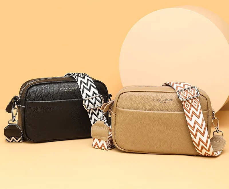 Rhombus-Embroidered Small Square Crossbody Bag with Wide Shoulder Strap Stylish Fashion Shoulder Bag for Women