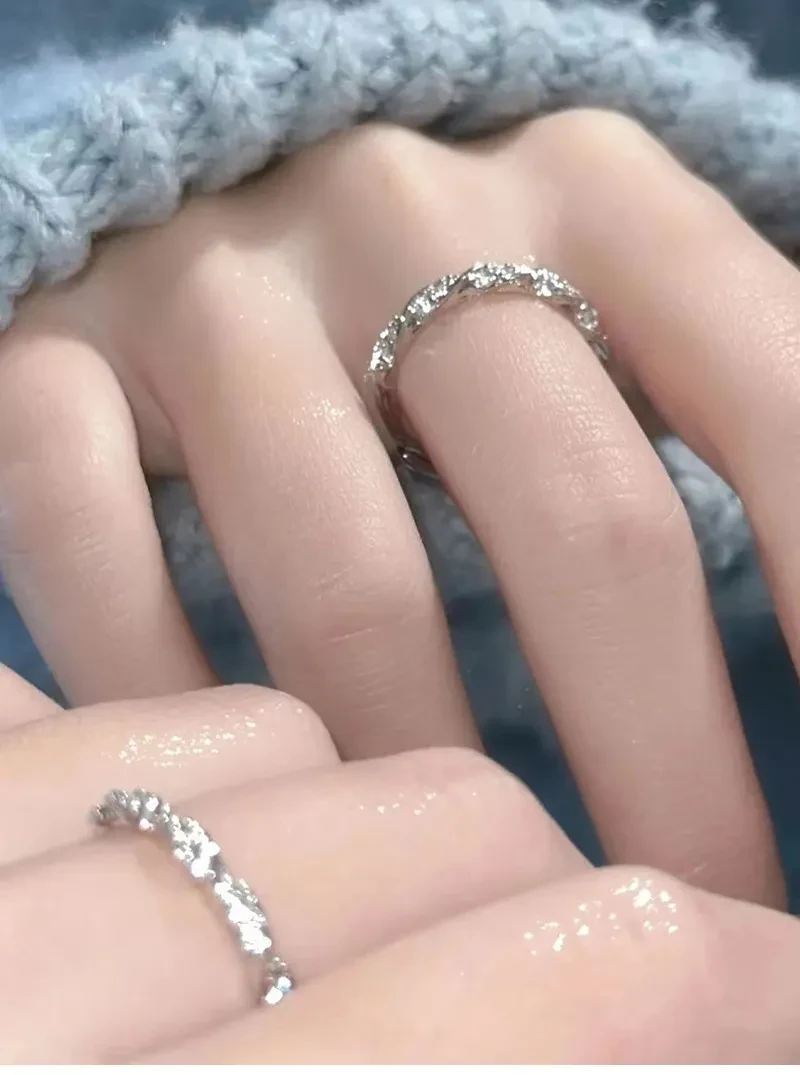 S999 Sterling Silver Winding Love Fashion Ring