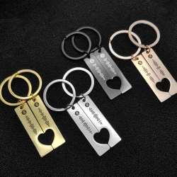 DIY Personalized Music Sharing Scan Code Stainless Steel Couple Keychain