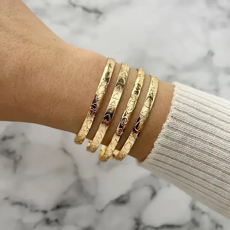 2025 New 4pcs 18k Golden-plated Exquisite Couple Bracelet