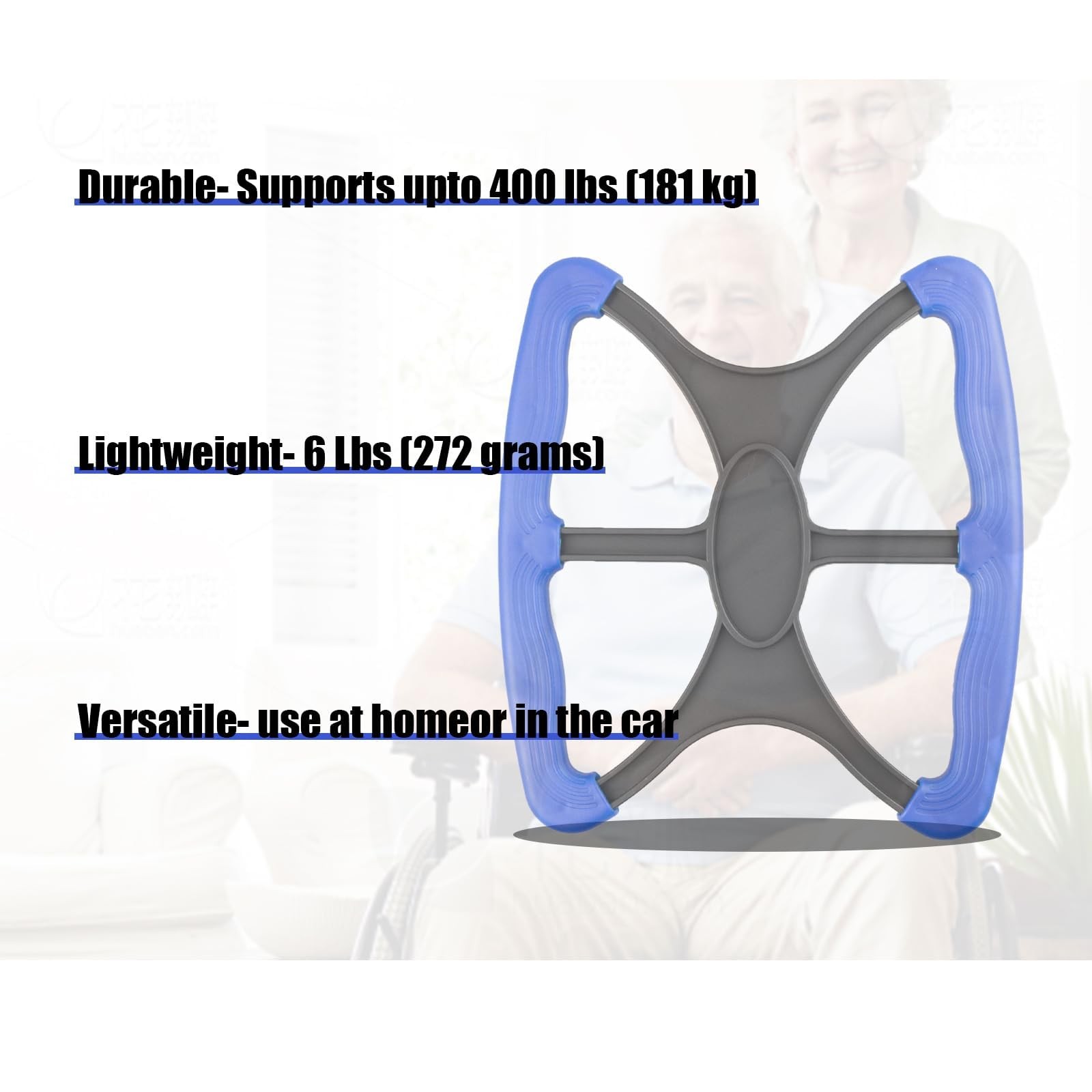 Portable Liberty Lift Standing Aid with No-Slip Rubber Grip Handles - Assistive Device for Elderly, Bariatric, Disabled - Ideal for Paramedics, Therapists, and Nurses