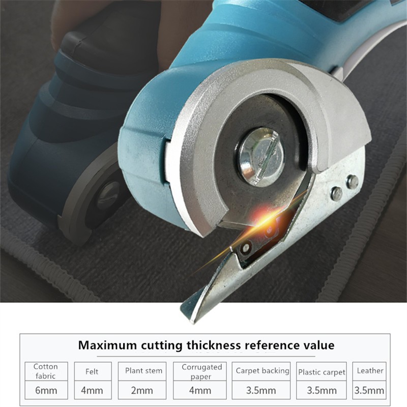 SnapFresh Cordless Electric Scissors, 4V Electric Mini Cutter, Carpet & Cardboard Cutter Tool with a Replacement Blade/Charger, Rotary Cutter for Cardboard Packages Leather Plastic