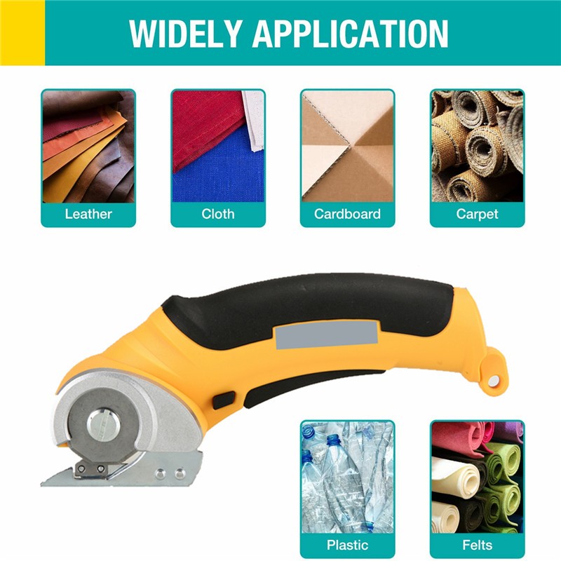 SnapFresh Cordless Electric Scissors, 4V Electric Mini Cutter, Carpet & Cardboard Cutter Tool with a Replacement Blade/Charger, Rotary Cutter for Cardboard Packages Leather Plastic