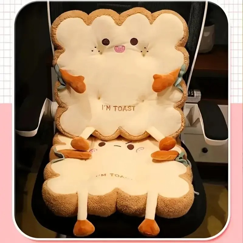 Simulation Bread Toast Cushion - Stuffed Memory Foam Pillow