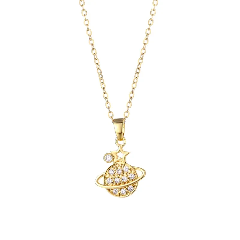 Fantasy Planet Pendant Fashion Necklace