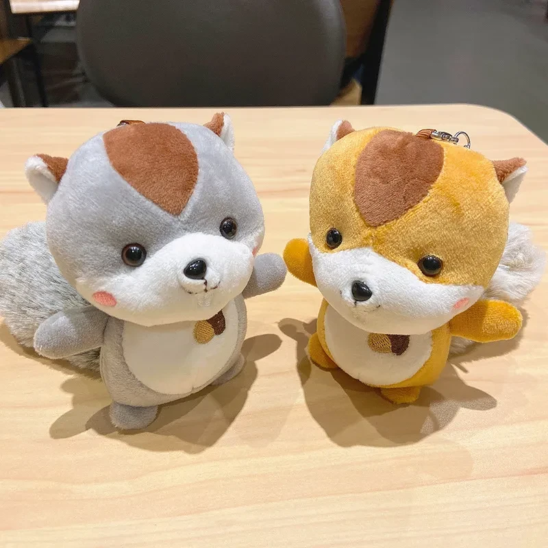 Plush Squirrel Doll Modeling Bag Hanging Ornament Keychain