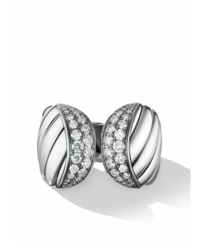 925 Sterling Silver Double-headed Snake Design Ring For Women