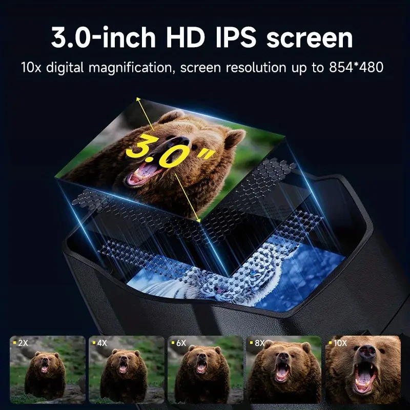 INSKAM 4K HD Night Vision Binoculars with 7.62cm Display