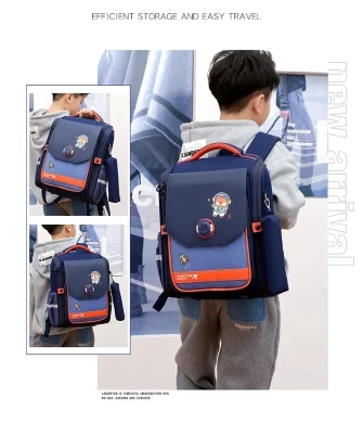 Primary School Student Schoolbag Boys And Girls Burden Reduction Spine Protection